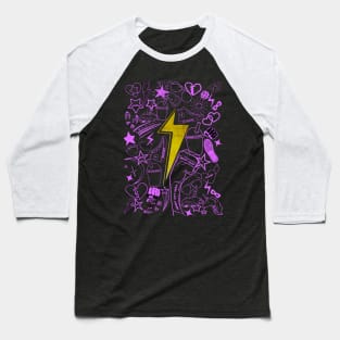 Cosmic Ms. Kamala Khan X Yellow Lightning - Pink Baseball T-Shirt